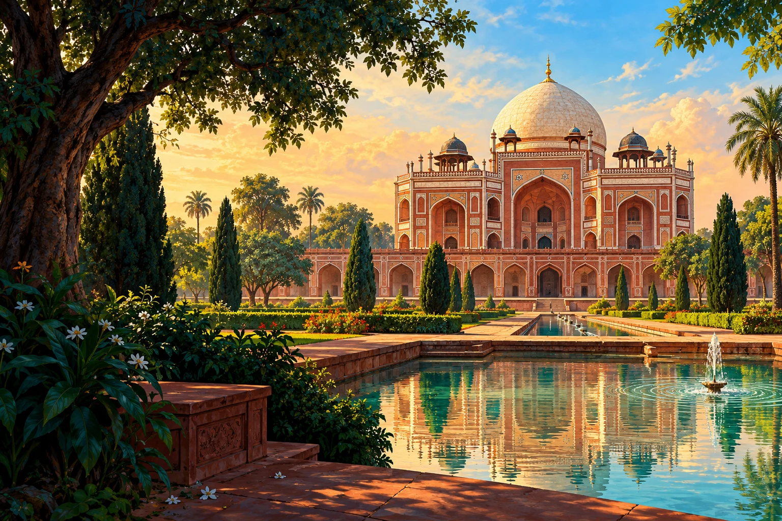 Humayun’s Tomb · regional illustration